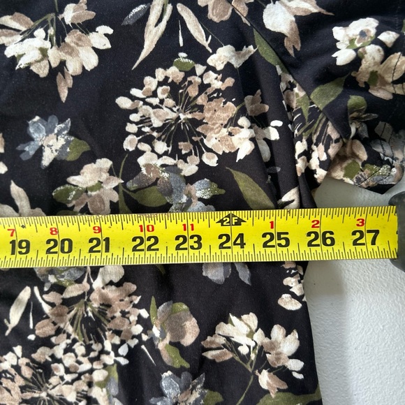 NWT!Croft & Barrow Black Floral Short Sleeve Top 100% Cotton Size 3X - Picture 7 of 8